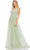 Mac Duggal 20313 - V-Neck Bow Strap Evening Gown Evening Dresses 0 / Sage