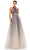 Mac Duggal 20376 - Halter Ombre Evening Gown Special Occasion Dress 0 / Charcoal Ombre