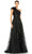 Mac Duggal 20389 - Asymmetrical Embroidered Prom Gown Prom Dresses 2 / Black