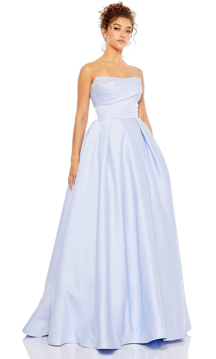 Mac Duggal 20457 - Strapless Semi-Ballgown Dress Special Occasion Dress 0 / Powder Blue