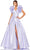 Mac Duggal 20522 - Satin-Crafted Voluminous Gown Prom Dresses 2 / Periwinkle