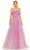 Mac Duggal 20555 - Glitter Tulle Strapless Ballgown Special Occasion Dress 0 / Lilac Ombre