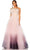 Mac Duggal 20557 - Feather Detailed Strapless Ballgown Special Occasion Dress 0 / Pink Ombre
