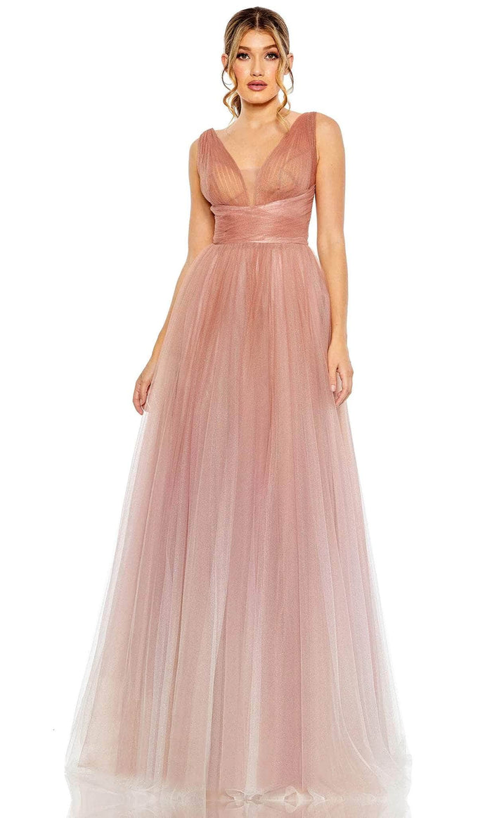 Mac Duggal 20601 - Rose Ombre Prom Dress Prom Dresses 0 / Vintage Rose