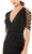 Mac Duggal 26526 - Draped Beaded Sleeve V-Neck Cocktail Dress Cocktail Dresses