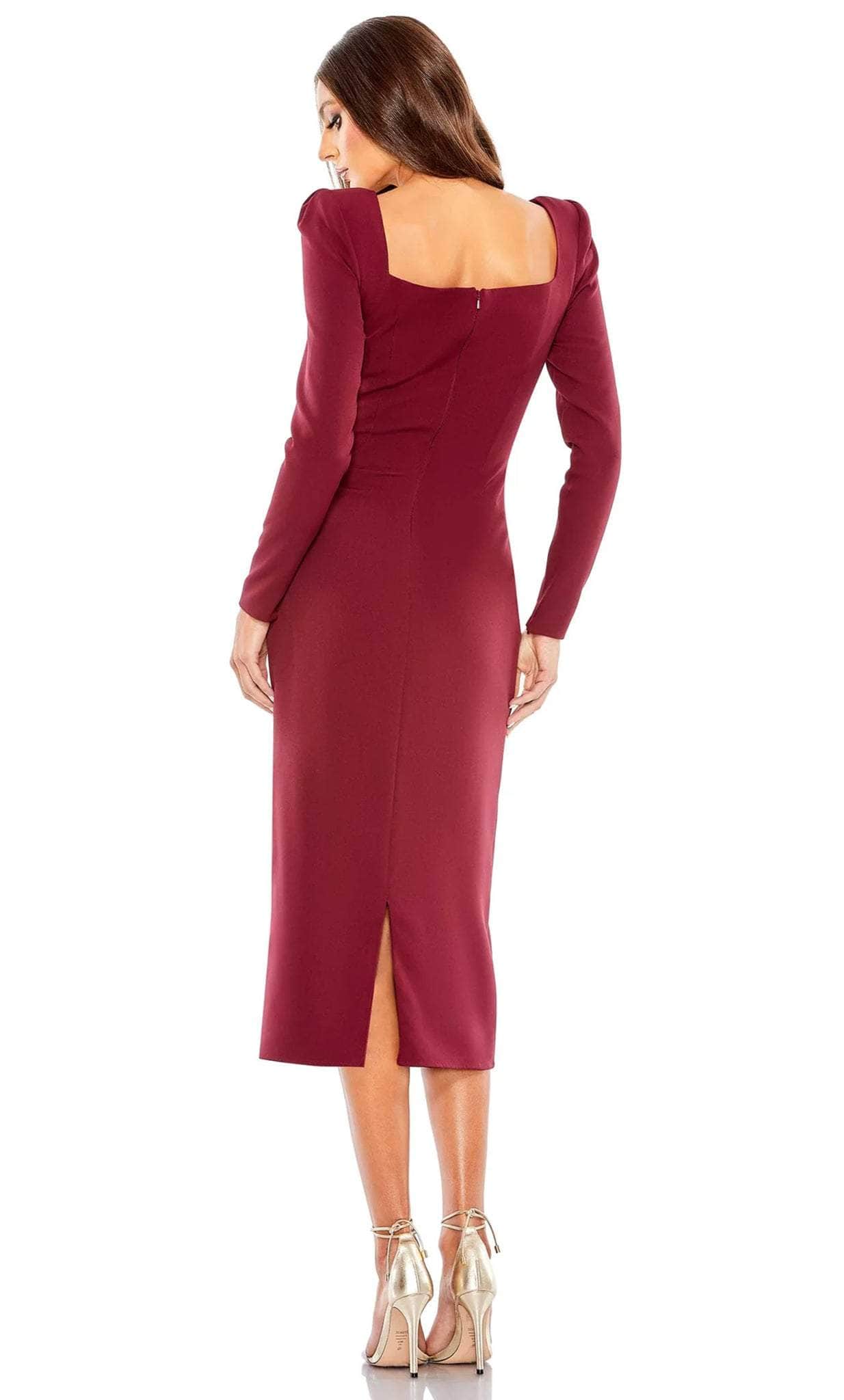 Mac Duggal 26710 - Square Neck Fitted Midi Dress – Couture Candy