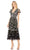 Mac Duggal - 35104 Deep V-Neck Floral Sheath Dress Cocktail Dresses 2 / Black Multi