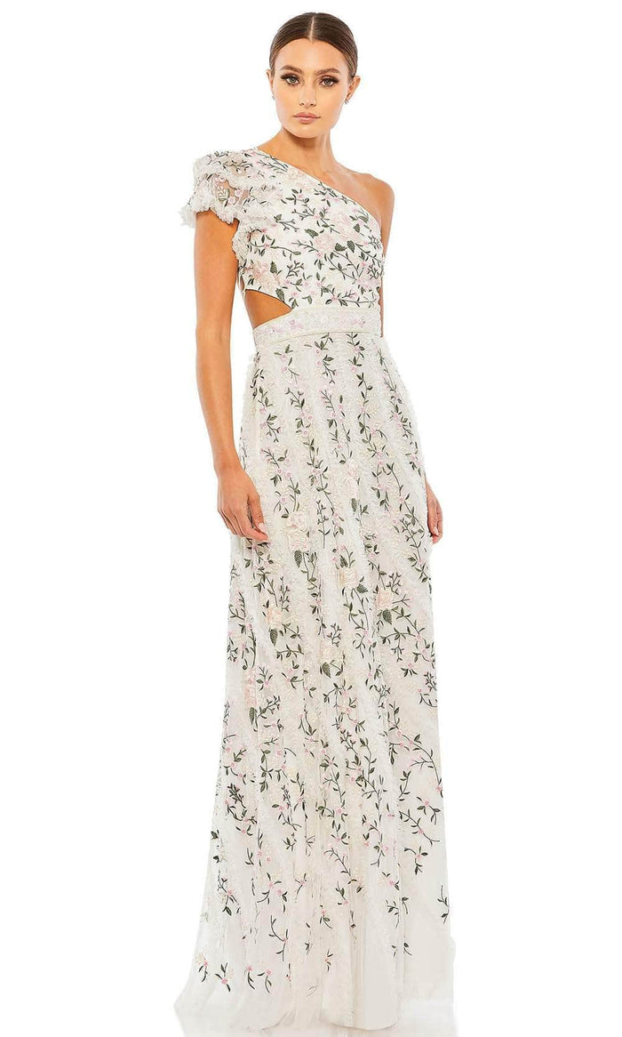 Mac Duggal 35108 - Floral Evening Dress Evening Dresses 0 / Ivory