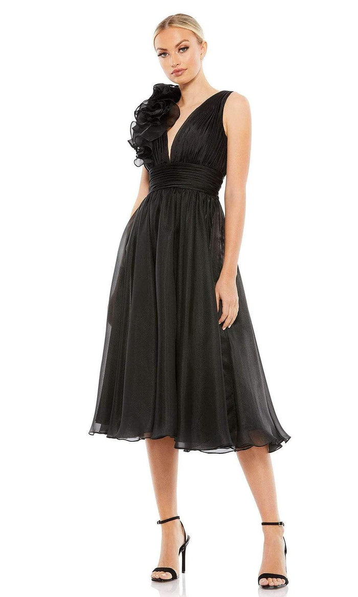 Mac Duggal - 49494 Sleeveless Ruched A-Line Dress Cocktail Dresses 0 / Black