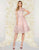 Mac Duggal 50424D Knee Length Illusion Lace Cocktail Dress CCSALE 4 / Rose