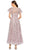 Mac Duggal 50665 - Floral Lace Jewel Neck Midi Dress Cocktail Dresses