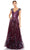 Mac Duggal - 5223 3D Floral Accent Sequin Embellished A-Line Gown Evening Dresses 0 / Amethyst