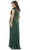 Mac Duggal 5352 - Cap Sleeve Sequined Slit Gown Evening Dresses