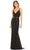 Mac Duggal - 5374 Embellished V Neck Sheath Dress Evening Dresses 0 / Black