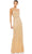 Mac Duggal 5481 - Sleeveless V-Neck Evening Dress Evening Dresses 0 / Nude