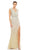Mac Duggal - 5489 Cap Sleeve Ombre Sequin Gown Special Occasion Dress 0 / Nude