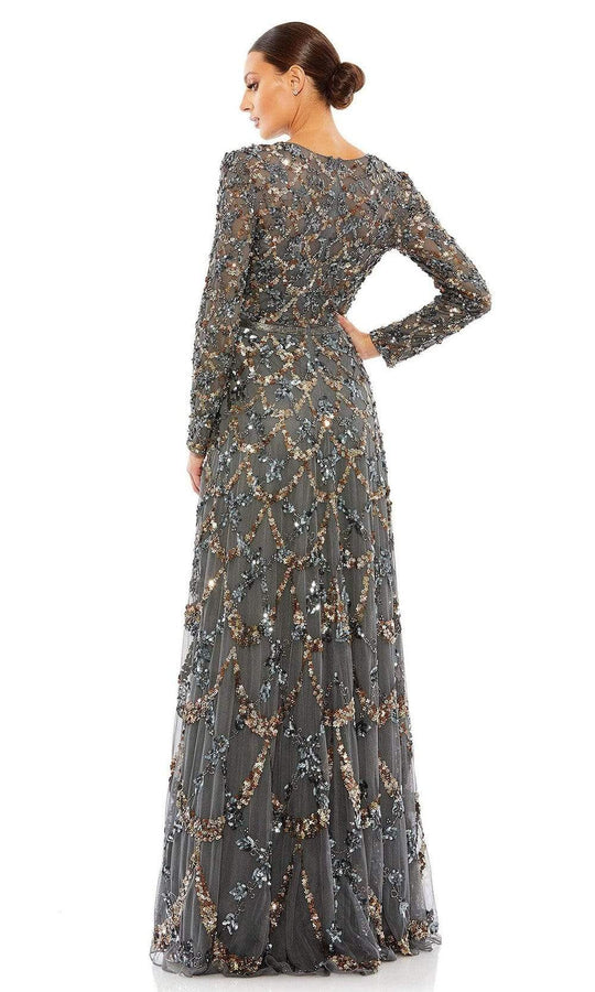 Mac Duggal - 5496 Long Sleeve Sequin Mother of the Bride Gown