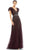 Mac Duggal 5502 - Flutter Sleeve Sequin Evening Gown Evening Dresses 2 / Blackberry