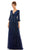 Mac Duggal - 5509 Bishop Sleeve Sequin A-Line Gown Special Occasion Dress 2 / Midnight