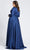Mac Duggal - 55290 Pleated Band A-Line Slit Dress Prom Dresses