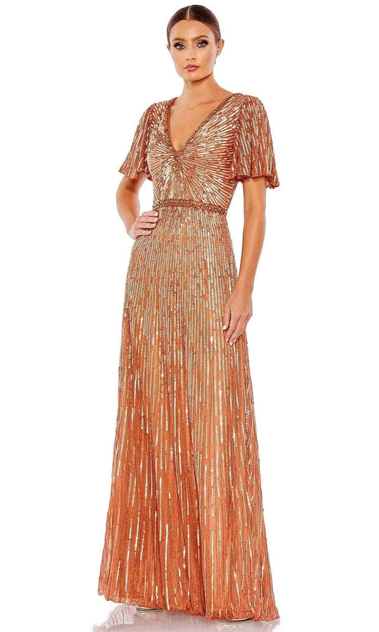 Mac Duggal 5538 - Butterfly Sleeve Sequin Prom Dress