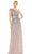 Mac Duggal - 5565 Lace Up Style Sequin Gown Special Occasion Dress 0 / Rose