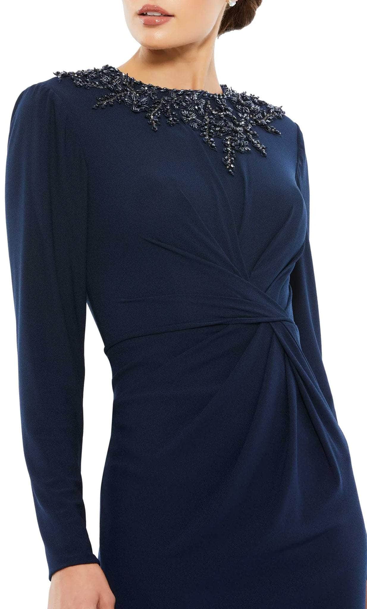 Mac Duggal 55713 - Long Sleeve Beaded High Neck Evening Dress – Couture ...