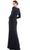 Mac Duggal 55715 - Long Sleeved Embellished Shoulders Jersey Dress Special Occasion Dress