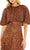 Mac Duggal 5577 - Cape Embellished Knee-Length Dress Cocktail Dresses