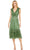 Mac Duggal 5585 - V-Neck Ruffled Cap Sleeve Knee-length Dress Holiday Dresses 0 / Sage