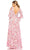 Mac Duggal 55906 - Floral Print V-Neck Formal Dress Winter Formals and Balls