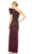 Mac Duggal - 5622 Draped Sleeve Sequin Gown Evening Dresses