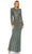Mac Duggal 5641 - Long Sleeve Embellished Evening Dress Special Occasion Dress 0 / Slate Grey