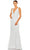 Mac Duggal 5669 - Sleeveless Plunging V-Neck Evening Dress Evening Dresses 0 / White