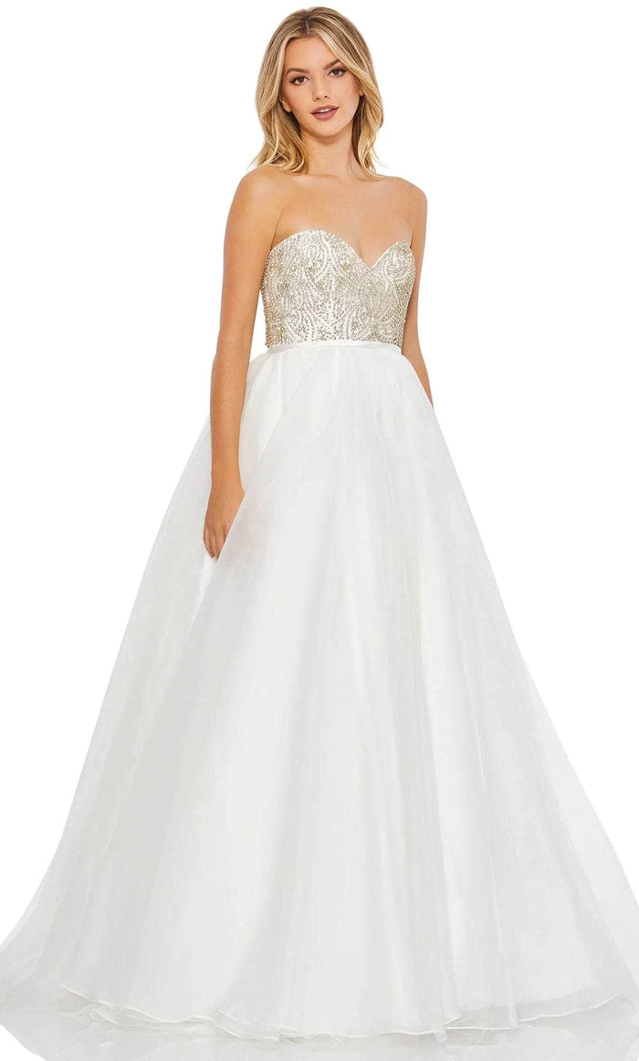 Mac Duggal 67570 - Strapless Sweetheart Ball Gown Ball Gowns 0 / White