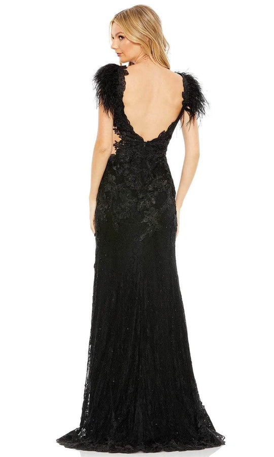 Mac Duggal 67782 - Feather and Floral Evening Gown