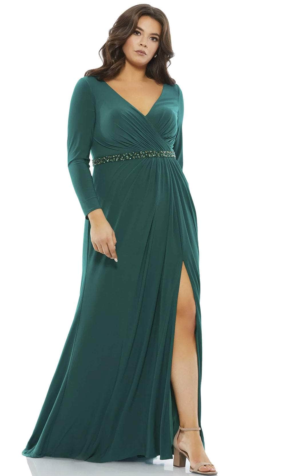 Mac Duggal 67899 - Long Sleeve V-Neck Evening Dress Couture Candy Mac Duggal 67899 - Long Sleeve V-Neck Evening Dress Couture Candy