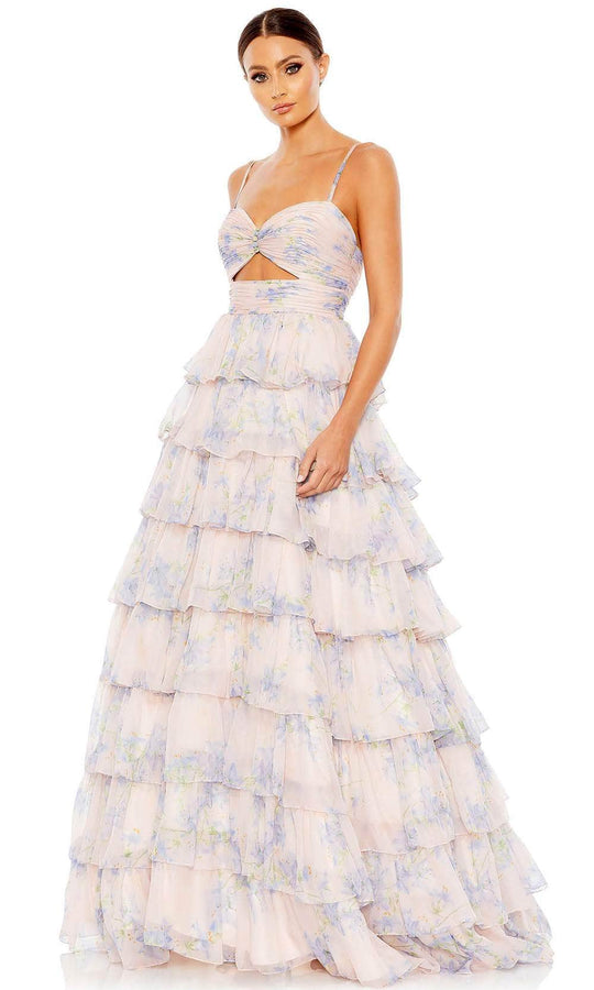 Mac Duggal 67966 - Sweetheart Floral Ruffled Prom Dress