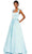 Mac Duggal 67981 - Sleeveless Tie Straps Long Gown Evening Dresses 0 / Powder Blue