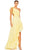 Mac Duggal 67989 - Asymmetrical Pleated Bodice Prom Dress Prom Dresses 0 / Butter