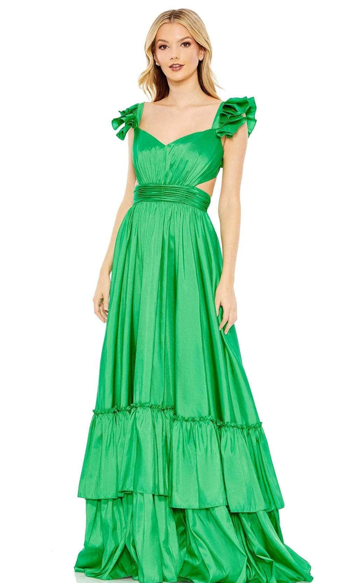 Mac Duggal 68062 - Tiered Prom Gown Prom Dresses 0 / Lime