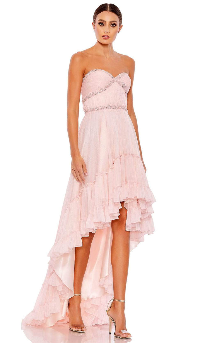 Mac Duggal 68096 - Sweetheart High Low Prom Dress Prom Dresses 0 / Ice Pink