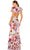 Mac Duggal 68107 - Ruffled Sleeve Floral Printed Dress Prom Dresses