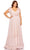 Mac Duggal 68120 - Surplice Bodice Formal Dress Evening Dresses 14W / Blush