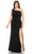 Mac Duggal 68130 - One Sleeve Rhinestone Encrusted Evening Dress Prom Dresses 14W / Black