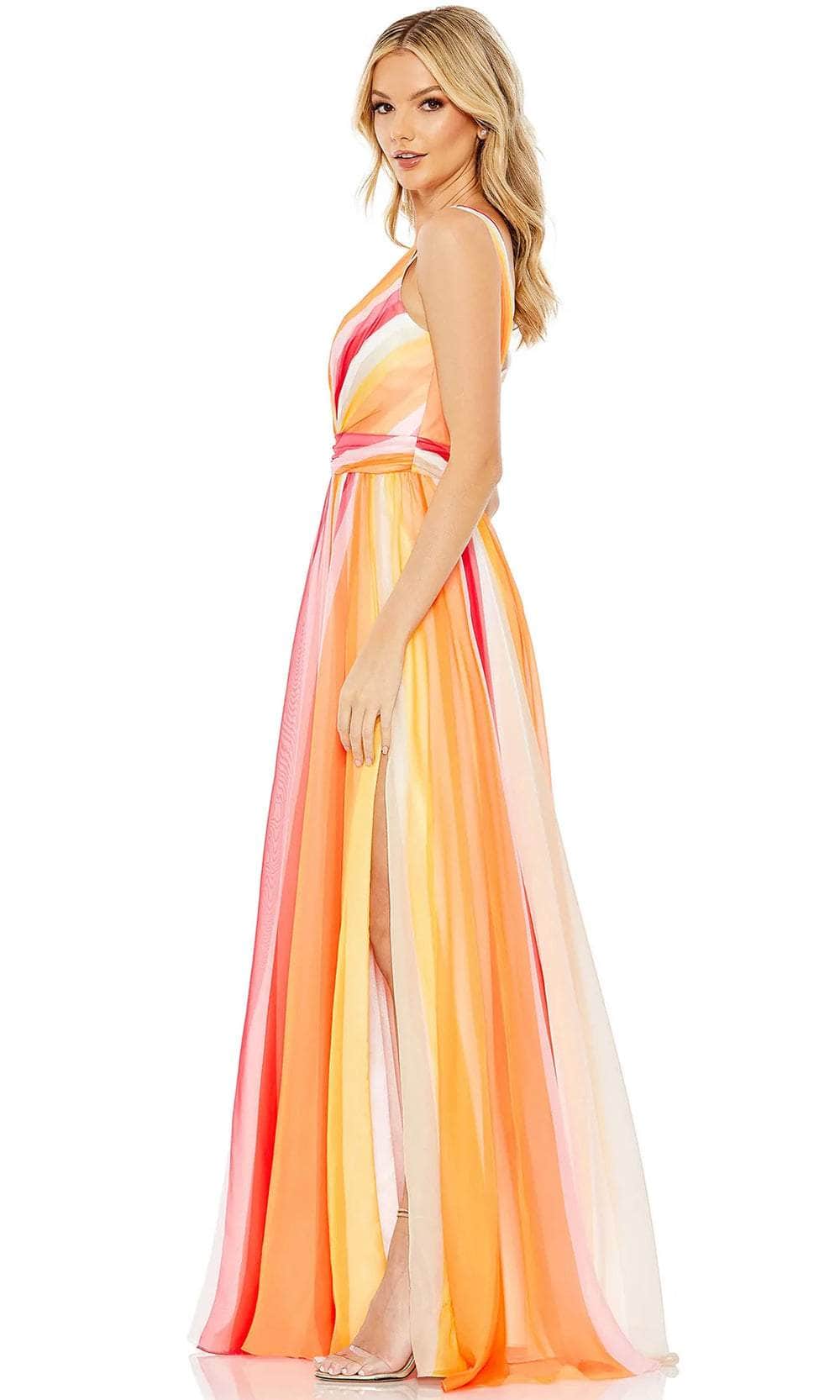 Mac Duggal 68151 - Sleeveless Striped Prom Dress – Couture Candy