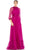 Mac Duggal 68225 - Quarter Sleeve High Neck Evening Dress Evening Dresses 2 / Magenta