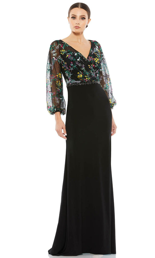 Mac Duggal 79379 - Puffed Sleeve Mother of the Groom Dress