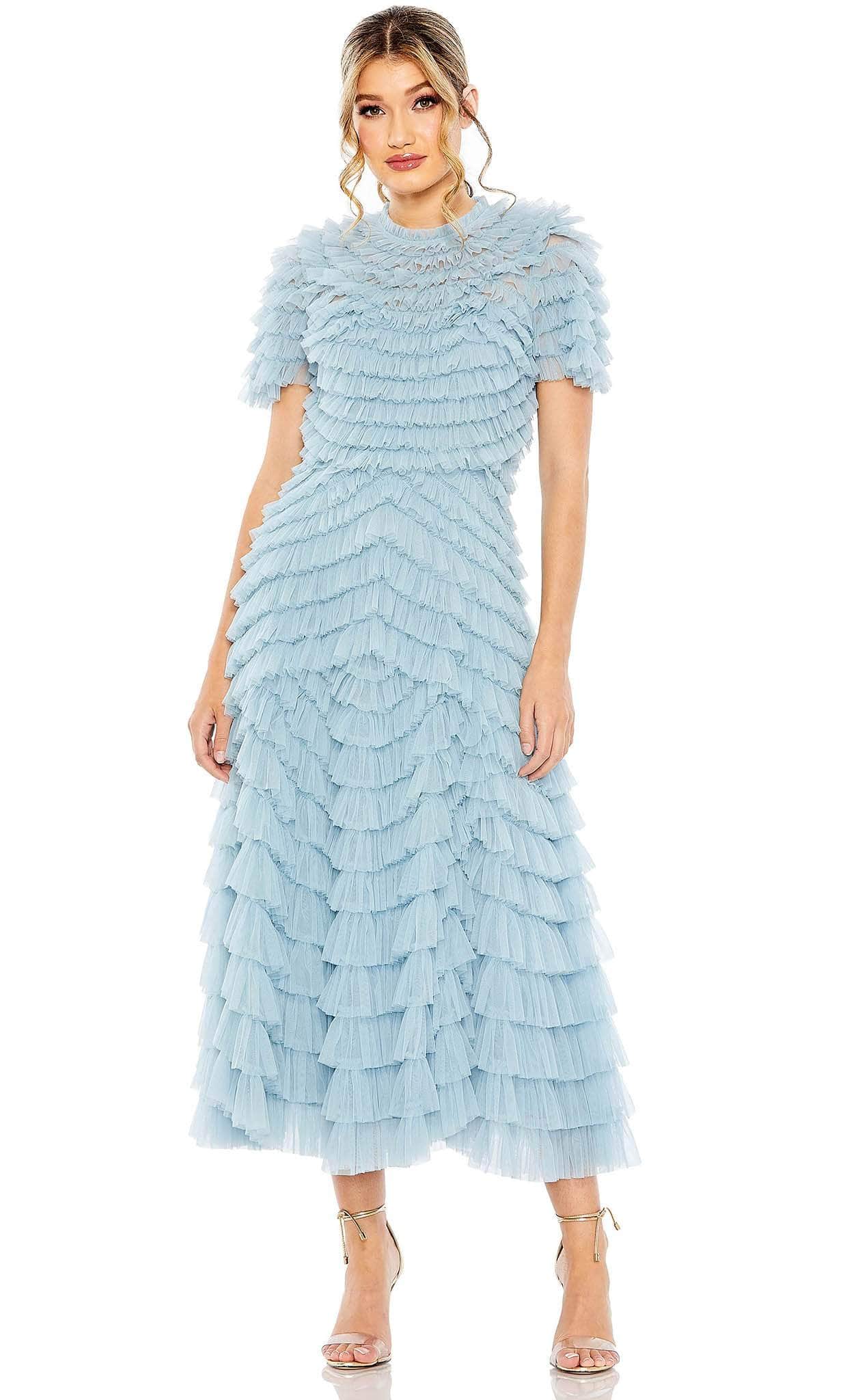 Mac Duggal 8055 - High Neck Ruffle Evening Dress – Couture Candy