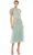 Mac Duggal 9134 - Embellished Illusion Cocktail Dress Cocktail Dresses 0 / Seafoam Multi